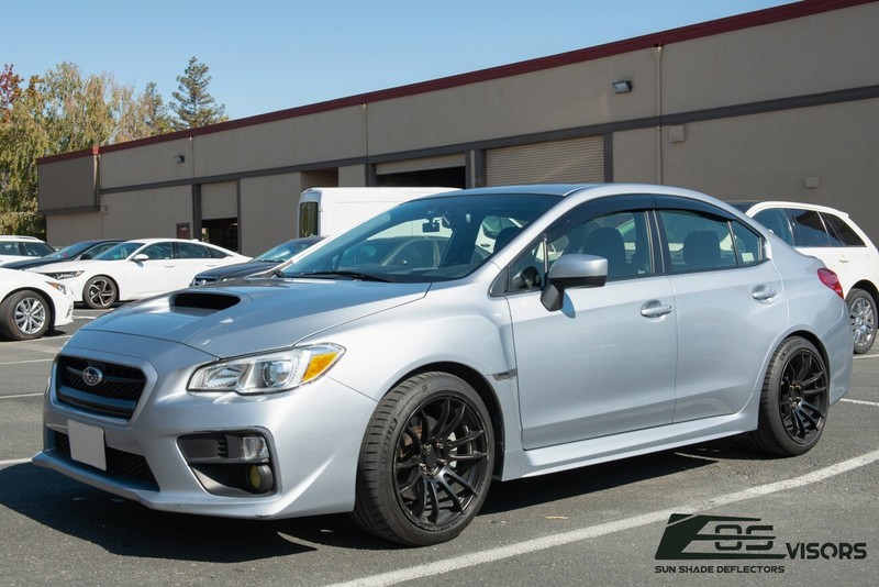 EOS Visors For 15-21 Subaru WRX & STi JDM CLIP-ON Side Window Guard Deflectors