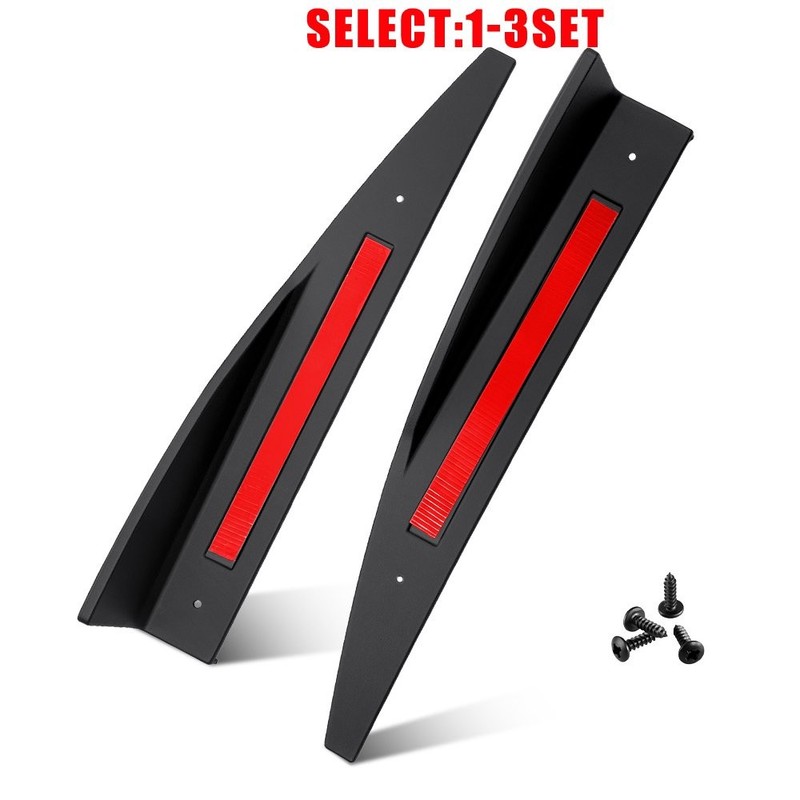 Side Skirt Rocker Panel Spoiler Diffuser 2PCS Black Fit Ford Mustang Roush 2-6X
