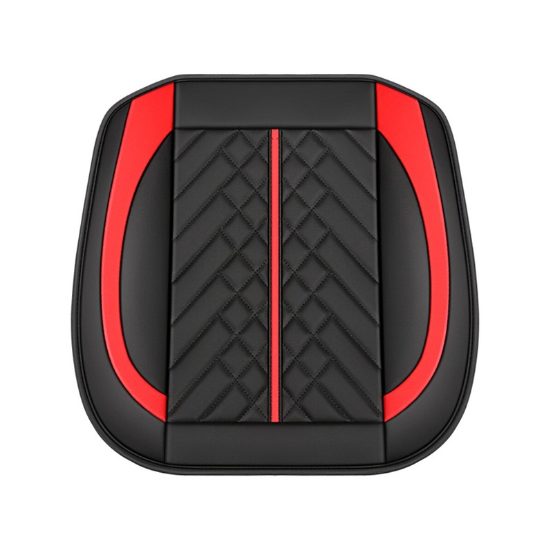 Car Seat Cover PU Leather Breathable Chair Cushion Protector Pad Mat Black/Red