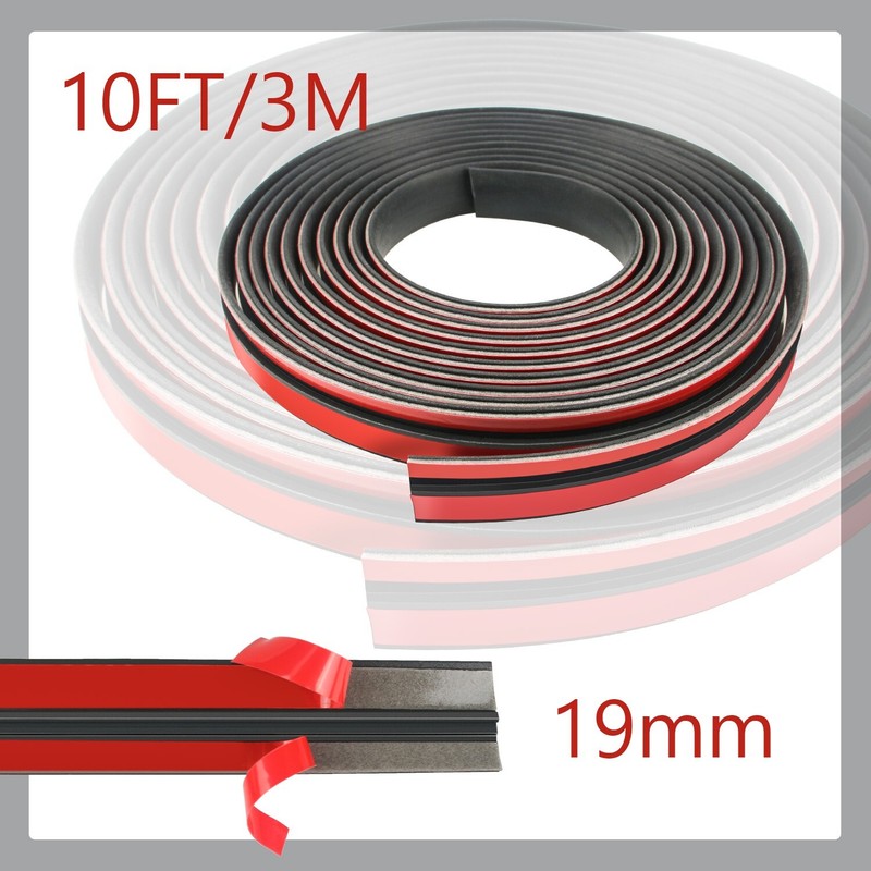 19mm Car Windshield Weather Seal Rubber Trim Molding Cover 10 Feet For Honda USA gallery