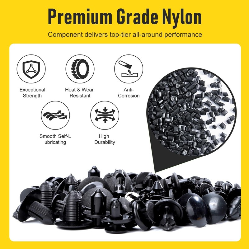 240PCS Car Bumper Clips Kit - Auto Plastic Rivets & Fasteners for Trim, Fender, gallery