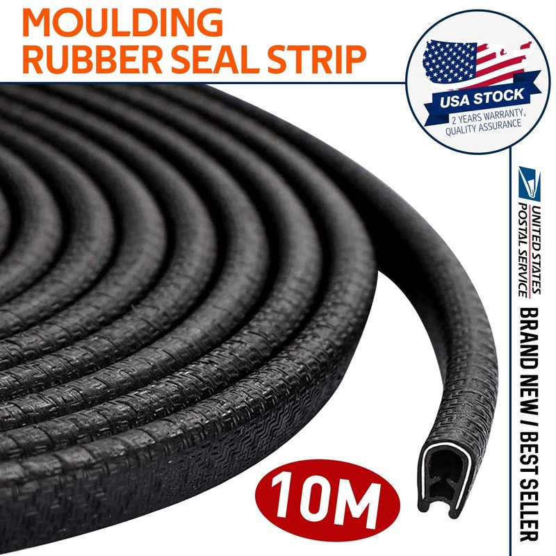 33FT Door Window Lock Trunk Hood Edge Trim Fit Car SUV Rubber Seal Weather Strip