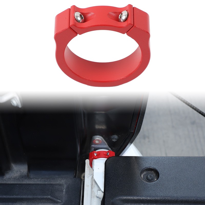 Red Aluminum Tailgate Anti-theft Ring Trim For Toyota Tundra 2022+ US gallery
