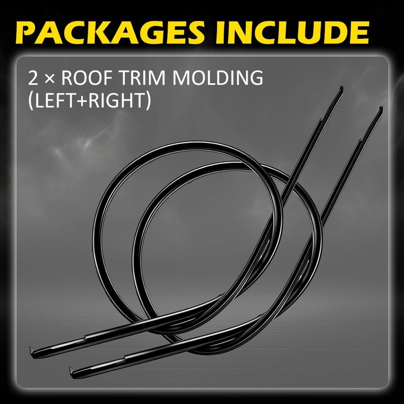 2x Roof Molding Seal Trim Sealing Strip for 2003-2008 Toyota Corolla 75556-12120 gallery