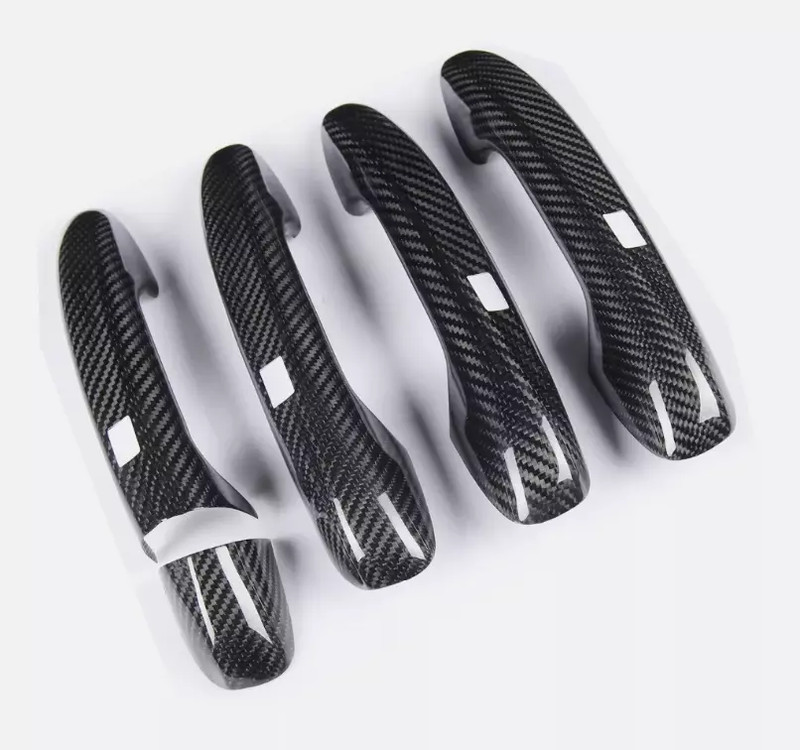 Carbon Fiber Door Handle Cover w Sensor For Mercedes-Benz C E S GLC GLE GLS AMG