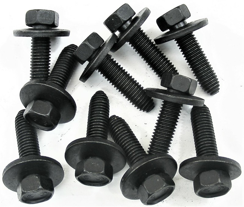 GM Frame Bolts- M10-1.50 x 40mm Long- 15mm Hex- 28mm Washer- 10 bolts- #105