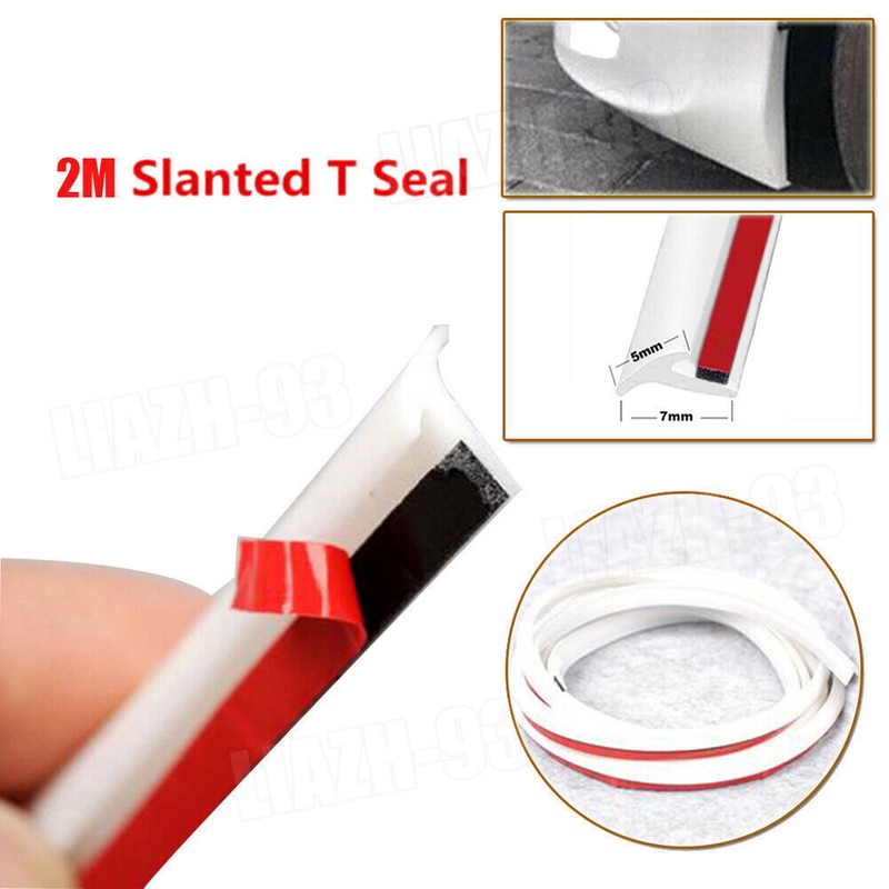 2M 5mm*7mm Rubber Car Door Seal Strip Hood Trunk Edge Weatherstrip Moulding Trim