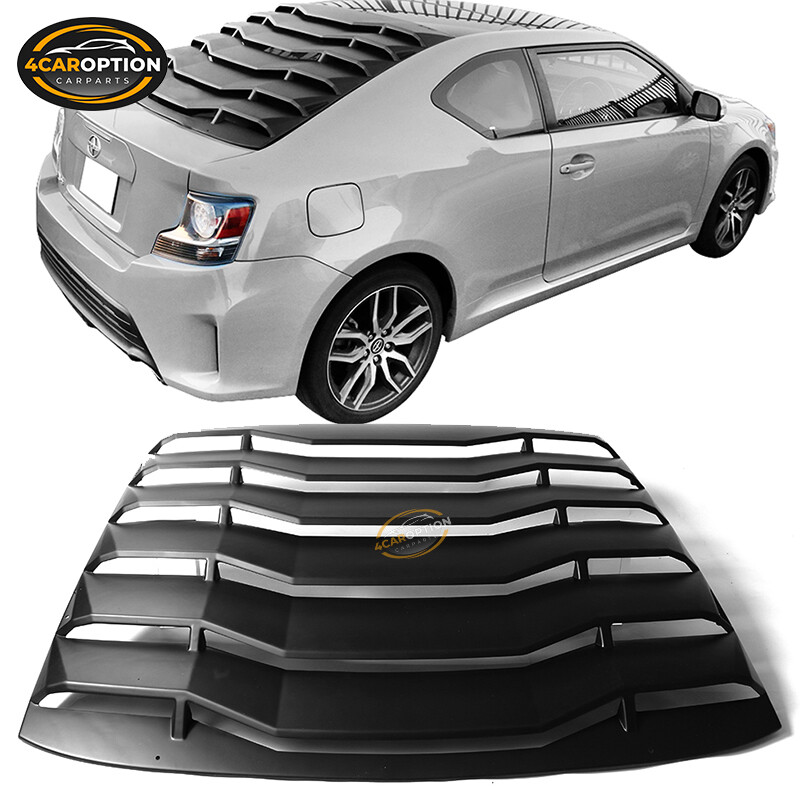Fits 11-16 Scion TC IKON Style Rear Window Louver Cover ABS – Matte Black