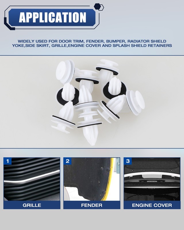 QTY 100pcs For Toyota LEXUS 90467-10188 USReplacement Trim Panel Retainer Clips gallery
