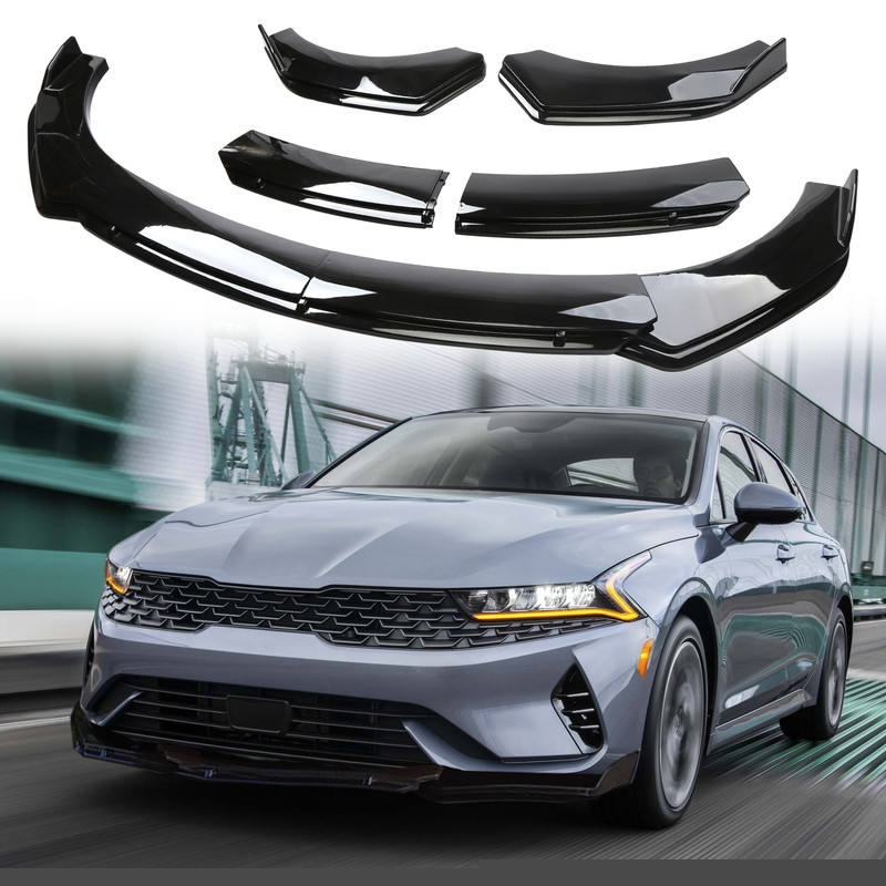 For 20-24 KIA K5 EX GT LX GT-Line Front Bumper Lip Spoiler Splitter Body Glossy