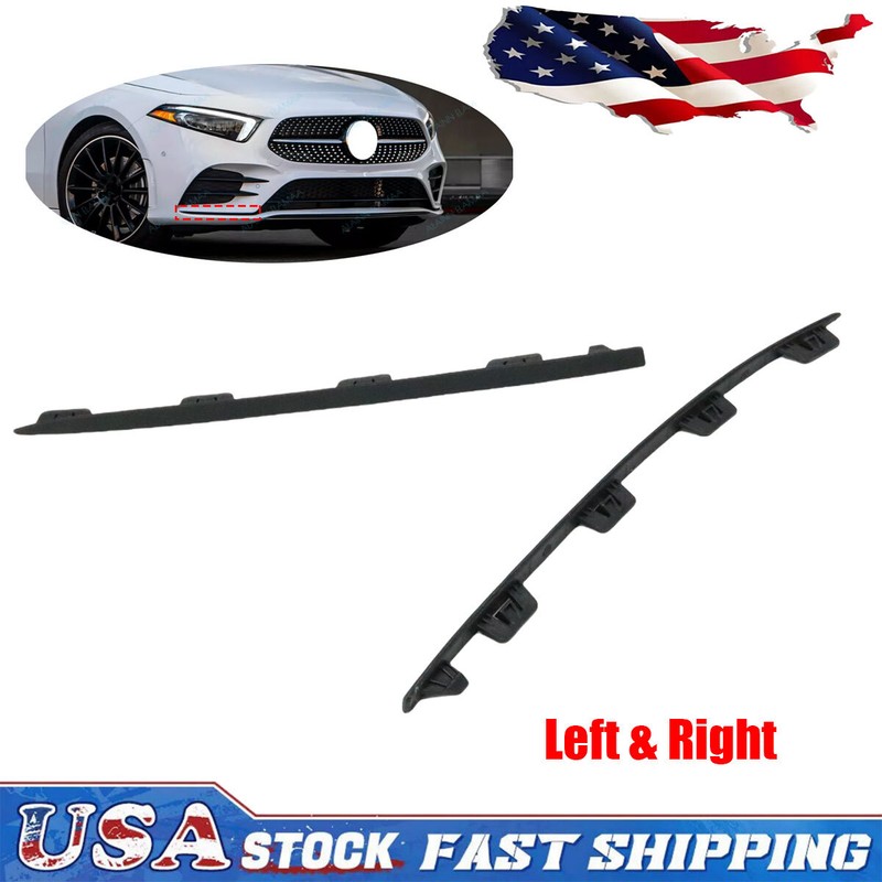Pair Front Bumper Molding Trim Left+Right For 19-22 Mercedes Benz W177 A220 A35