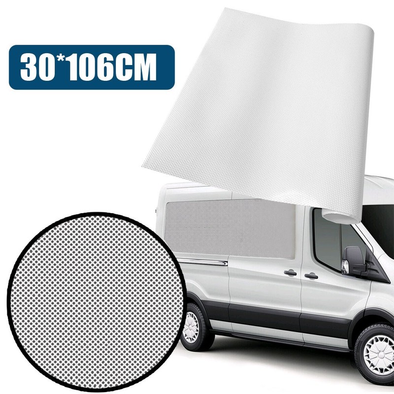 White One Way Vision Tint Vinyl Film Car Window Perforated Film Sticker Decal