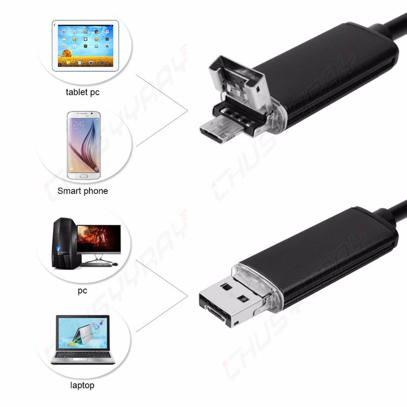Endoscope 7MM 5M HD USB Android PC 2in1 Car Inspection Camera Scope Waterproof gallery