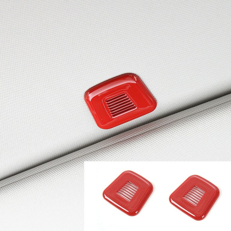 Car Top Roof Audio Microphone Trim Decor Red For Jeep Compass/Grand Cherokee 17+