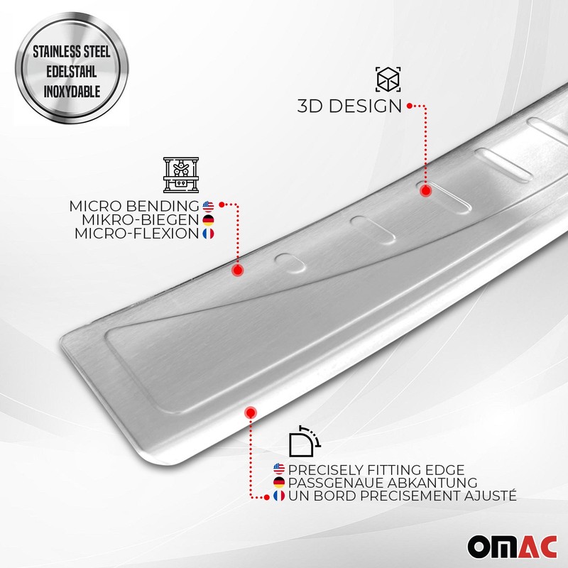 Rear Bumper Sill Cover Protector Guard for VW Eurovan 1992-2003 Brushed gallery