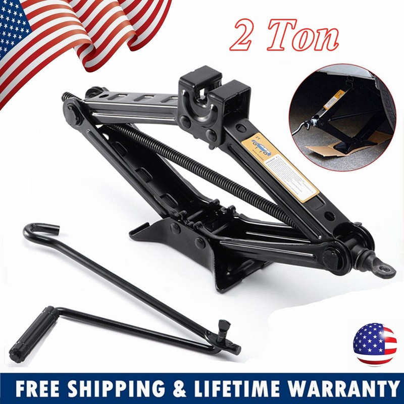 2 Ton Scissor Jack Handle Crank Tool For Car Van Garage Tire Wheel Change Quick