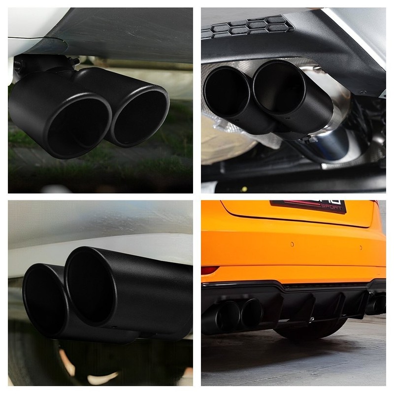Car Rear Exhaust Pipe Tail Muffler Tip Auto Accessories Replace Kit Black AAA gallery