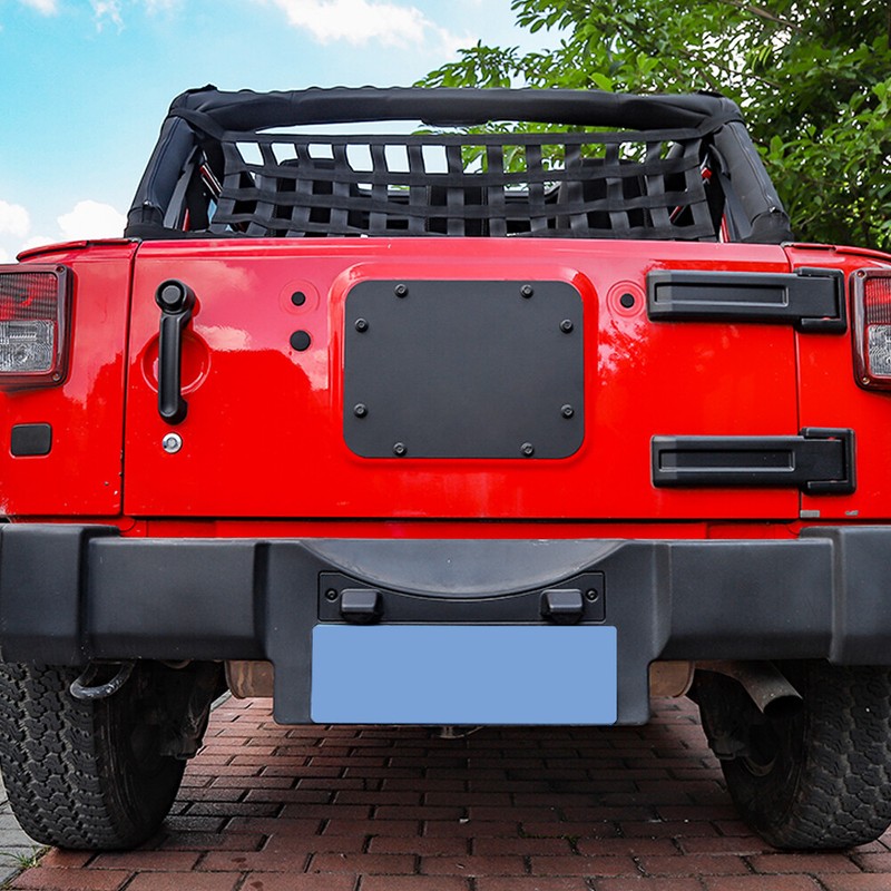 Rear Door Spare Tire Tailgate Vent-Plate Cover Trim for Jeep Wrangler JK JKU 07+ gallery