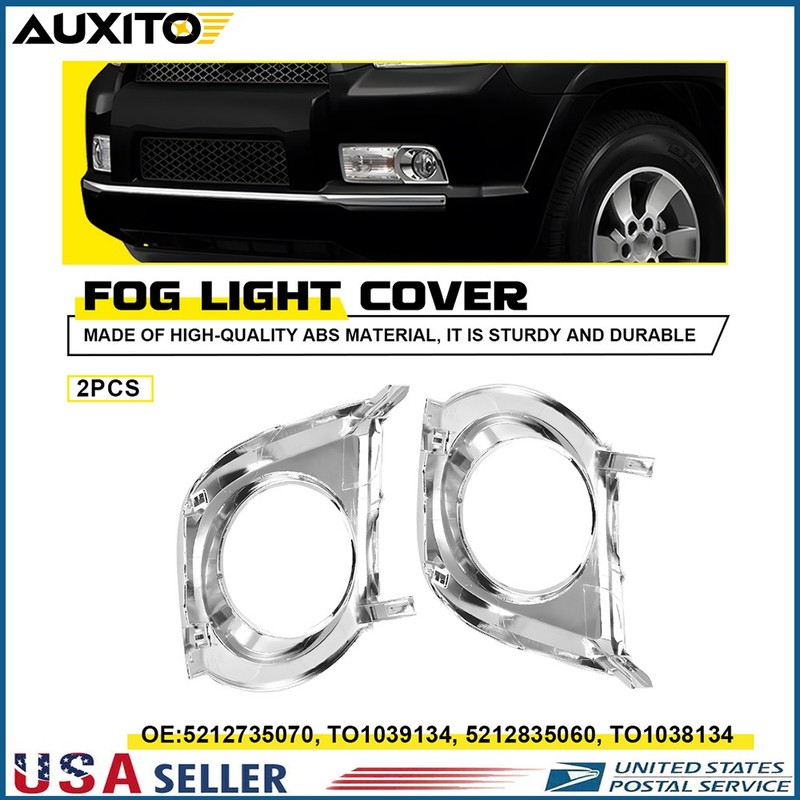 2Pcs Chrome Fog Light Bezel Trim For Toyota 4Runner Trail 2010-2013 Left Right