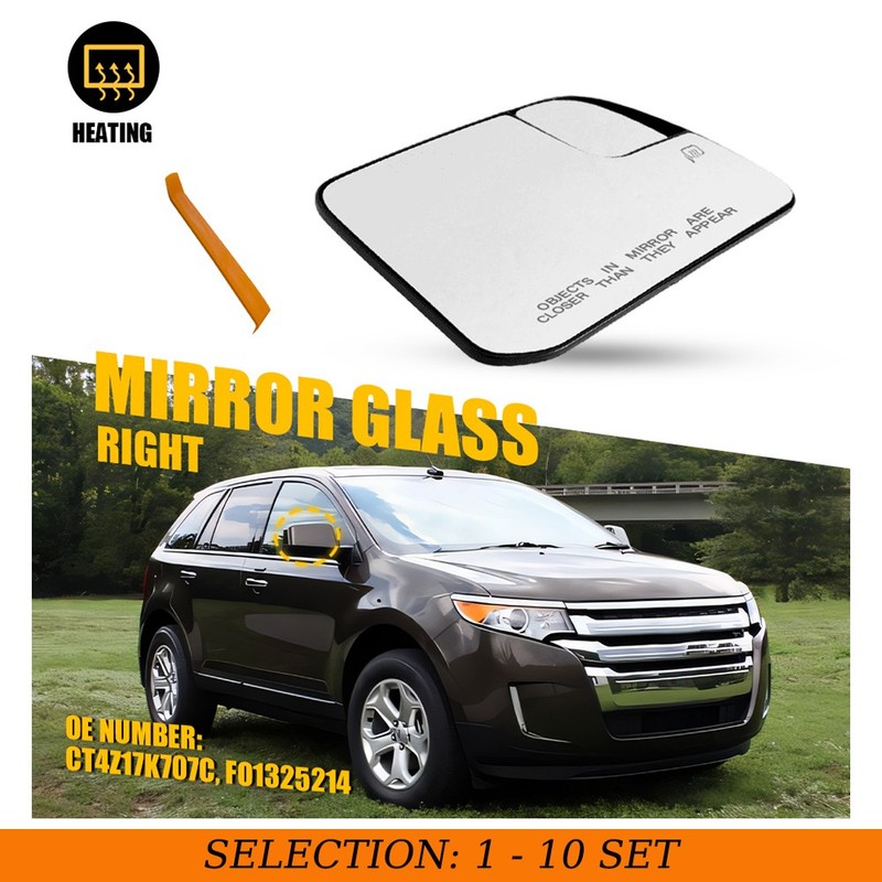 1-10x For 2011-14 Ford Edge Lincoln MKX Heated Mirror Glass Clear Passenger Side