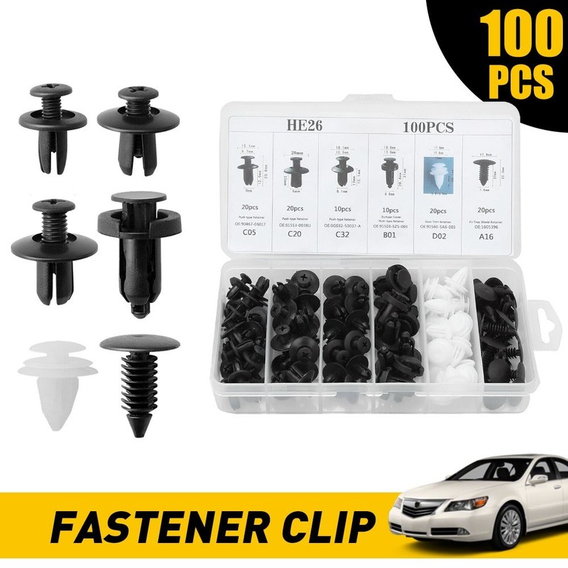 For GM Replace 100x Box Set Fender Bumper Liner Push Type Retainer Clip Fastener