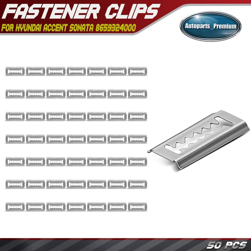 50Pcs 30mm Stainless Steel Bumper & Grille Retainer Clip for Hyundai 8659324000
