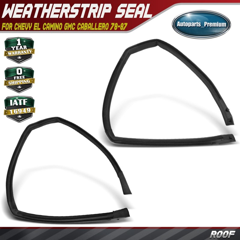 2Pcs Roof Rail Weatherstrip Seal for Chevrolet El Camino GMC Caballero 1978-1987