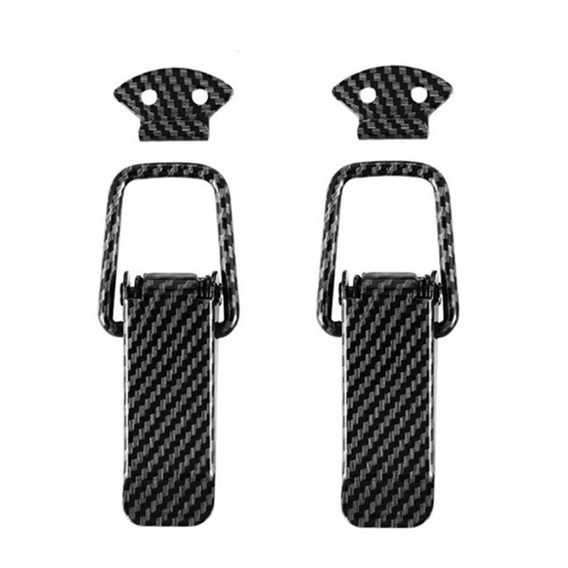 Car Bumper Fixed Lock Security Buckle Hooks Clip Fasteners Decor Carbon Fiber