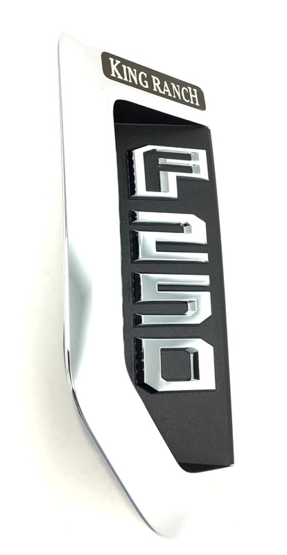 2017-2022 Ford F250 King Ranch Driver LH chrome Fender Nameplate Emblem new OEM