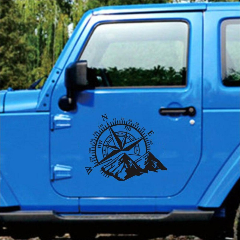Compass Mountain Vinyl Decals For Car Camper Van Caravan Sticker Graphic Decor gallery