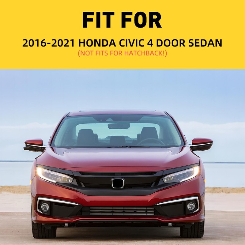 For 2016-2021 Honda Civic Sedan 4pcs Weatherstrip Window Moulding Trim Seal Belt gallery