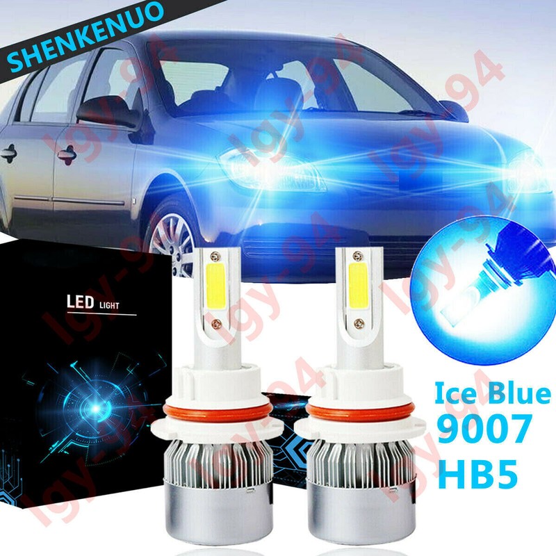 Ice Blue 9007 HB5 LED Headlight Bulb High Low Beam C6 For Chevy Cobalt 2005-2010