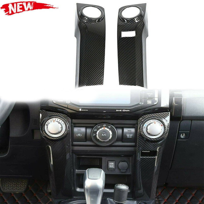 Air Conditioner Center Control Console Cover Trim for 4runner 2010+ Carbon Fiber