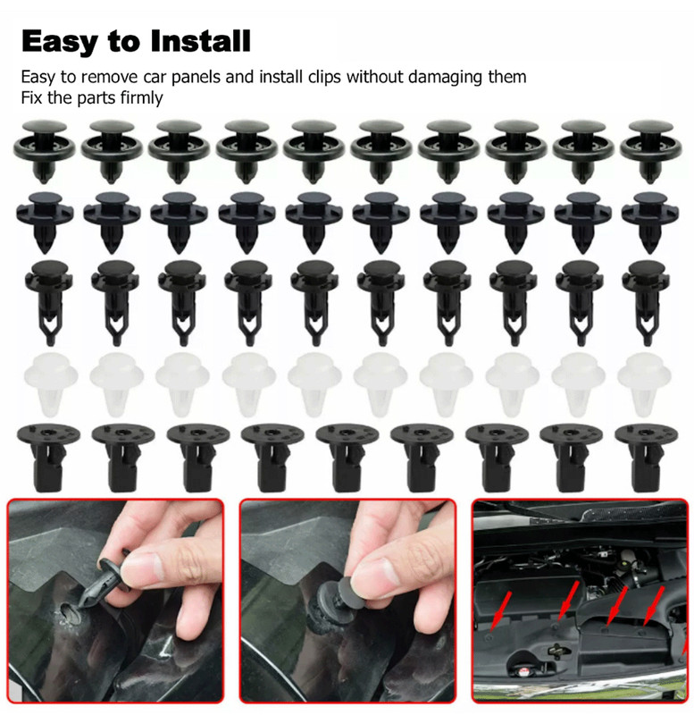 100x For TOYOTA & LEXUS Trim Panel Clips Bumper Fender Push Pin Rivet 7 8 9mm gallery