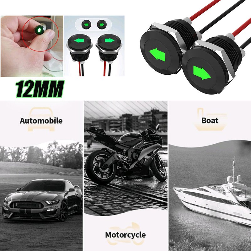 12mm LED Indicator Pilot Dash Light Single Arrow Car Turn Signal Indicator Light gallery