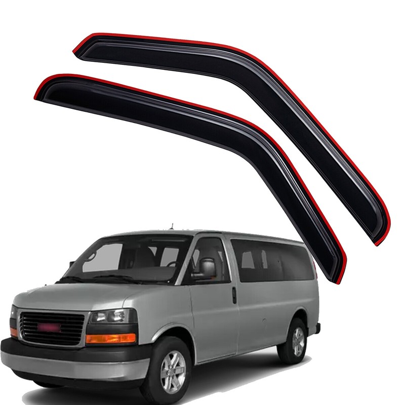 For 1996-2024 Chevy Express 2500 3500 In-Channel Rain Guard Window Vent Visor