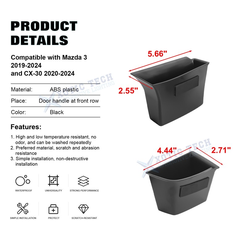 For Mazda 3 CX-30 2020-2024 Door Handle Organizer Tray Storage Pocket Insert Box gallery