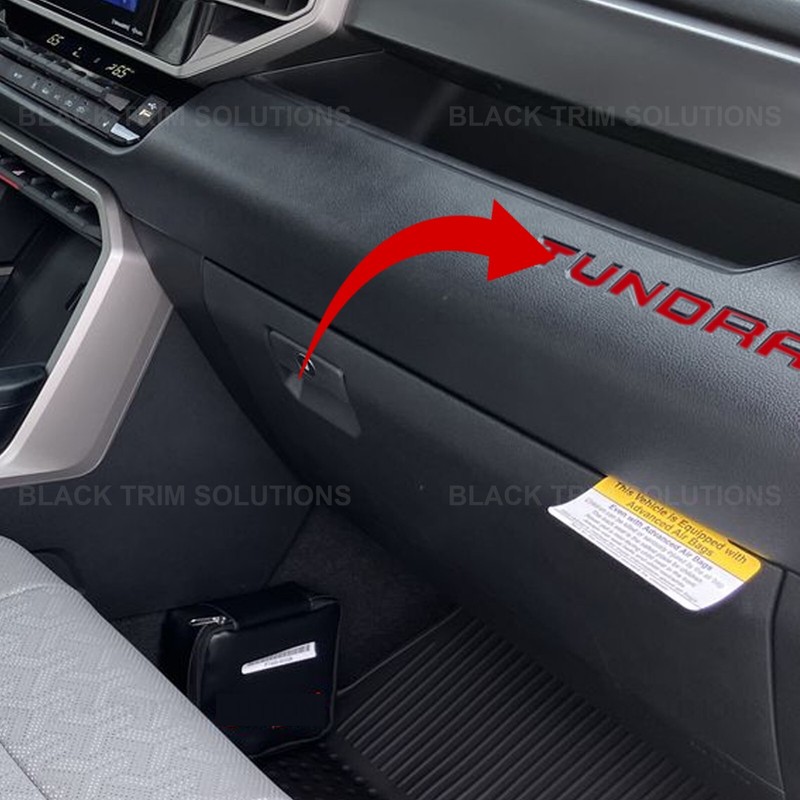 For Toyota Tundra Front Dash Indent Red DECALS Dashboard Vinyl 2022 2023 2024