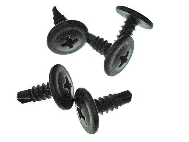 25 pcs #8 x 1/2″ phillips washer head wheel well screws black drill point TEK