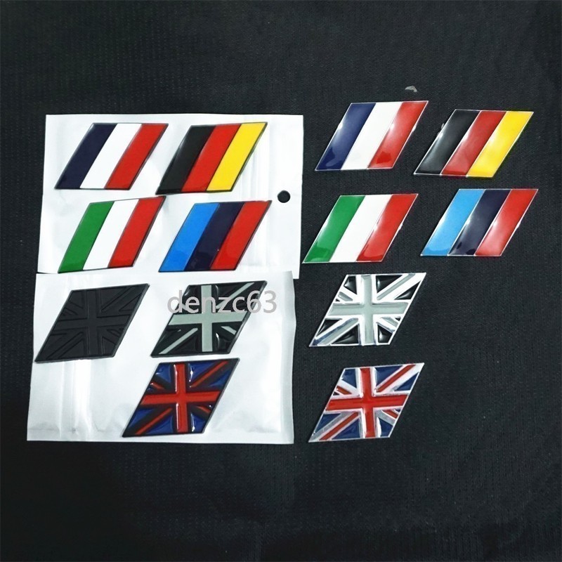 3x Black Matte UK Flag Gray Metal Union Jack Decal Badge Emblem Sticker Motor V8 gallery