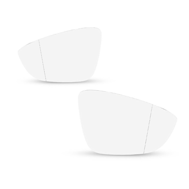 Pair RH LH Side Power Heated Mirror Glass For Volkswagen CC Eos Passat 2009-2017 gallery