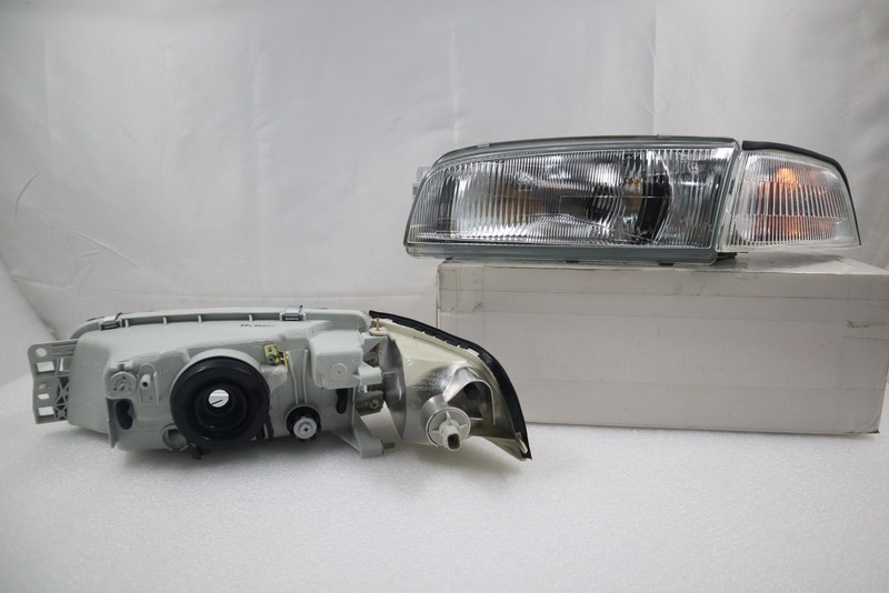 1997 98 99~2002 Lancer Evo 4 Clear Head Lights Clear Corner Mirage Headlights gallery