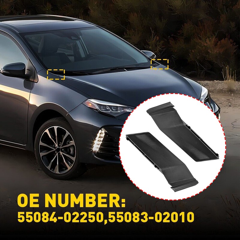 2x Front Windshield Cowl Cover For Toyota Corolla 2014 2015 2016 2017 2018 2019