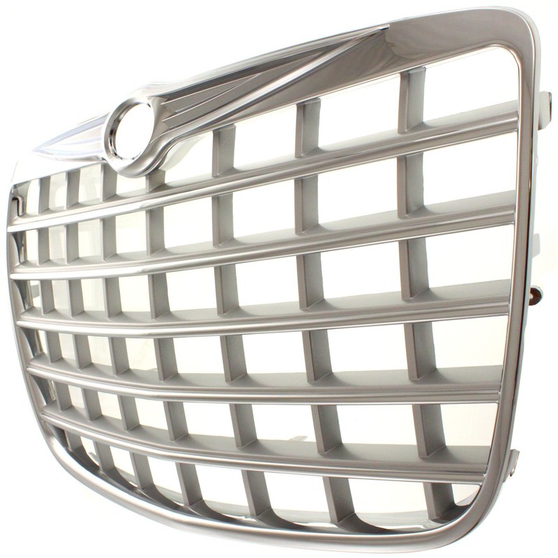 Grille For 2005-2010 Chrysler 300 Chrome Shell w/ Silver Insert Plastic gallery