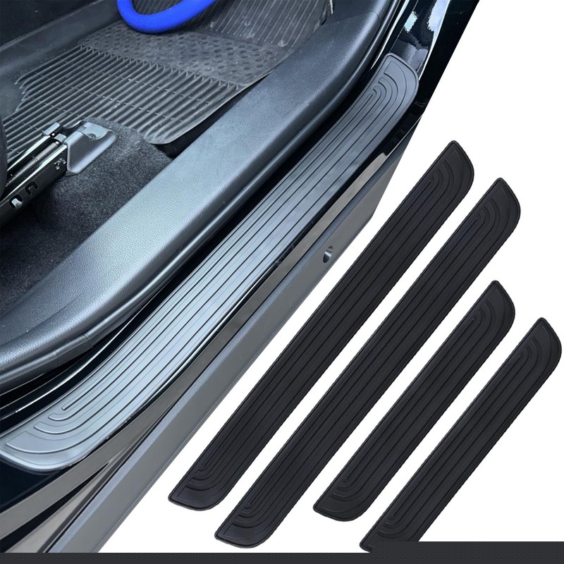 4x PVC Anti-Scratch Front & Rear Door Sill Protector Self Adhesive For Chevrolet