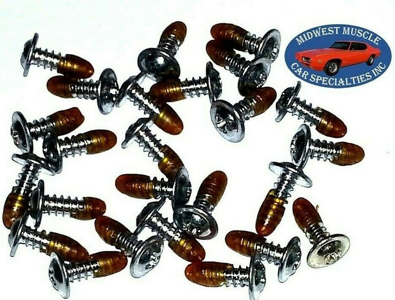 GM Body Grille Dash Moulding Molding Trim #8×1/2″ Screws With Sealer 25pc C