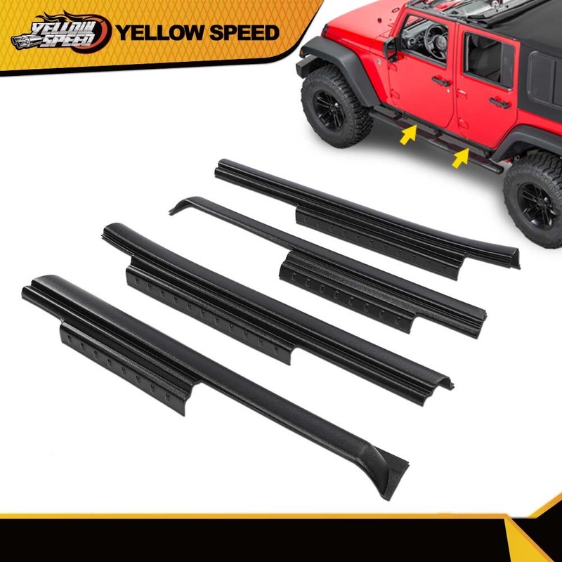 Fit For 2007-2017 Wrangler JK 4-Door Trail Armor Rocker Panel Guard