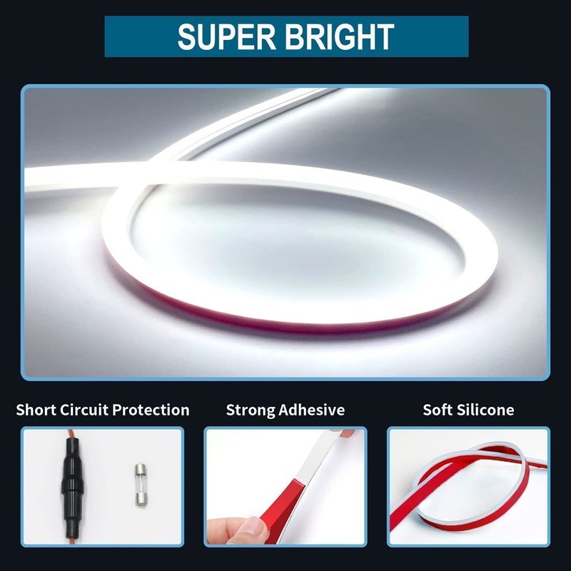 For Chevrolet Silverado Scan Start Up Car LED Hood Light Strip DRL White Running gallery