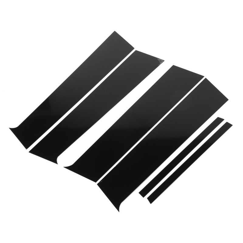 X AUTOHAUX 6 Pcs Windshield B Pillar Trim Exterior 16.34”×3.43″, Black