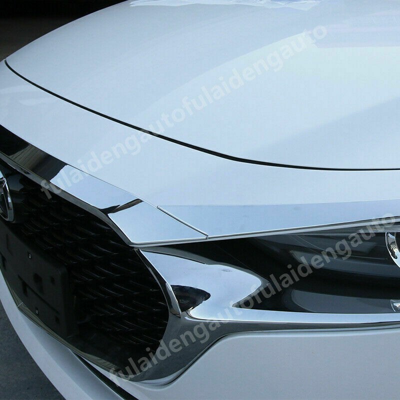 Fit for Mazda 3 Axela 2019-2025 ABS Front Hood Bonnet Grille Lip Cover Trim 3P gallery